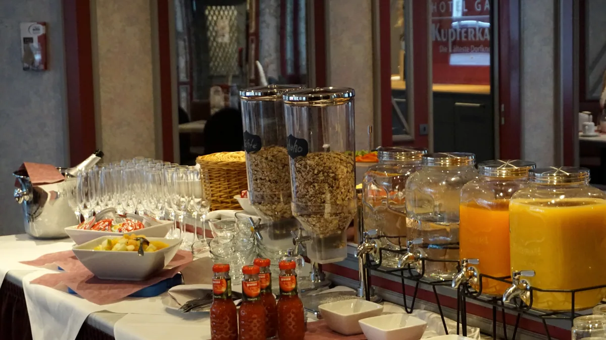 Frühstücksbuffet im Hotel Willinger Mitte