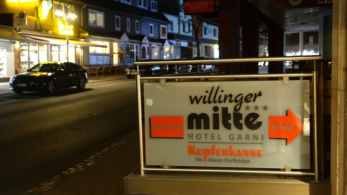 Das Hotel Willinger Mitte am Abend