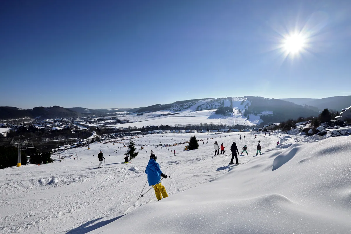 Skipiste in Willingen im Winter